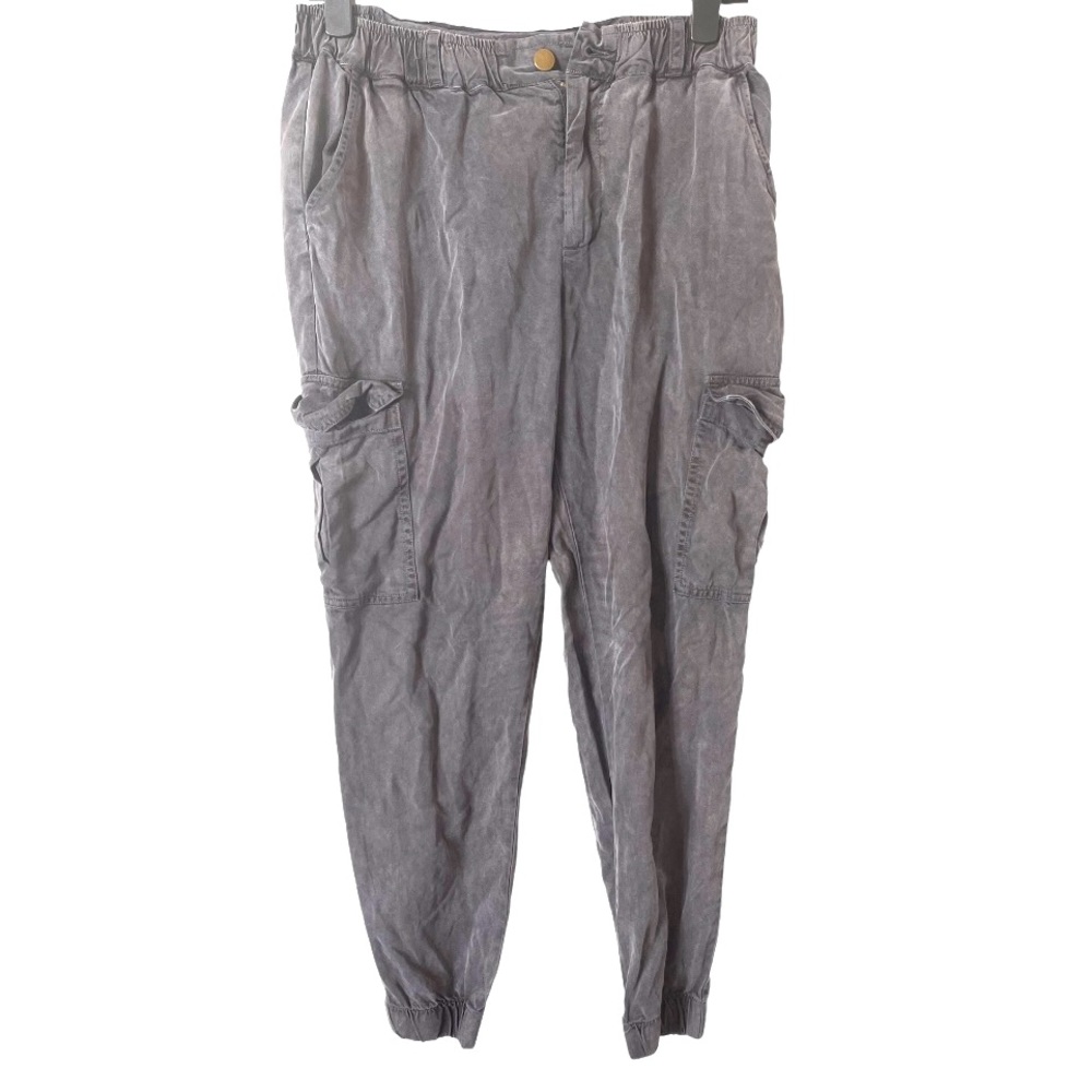 Young Fabulous & Broke Gray Wash Tencel Cotton Cargo Jogger Pants‎ S